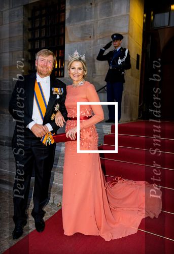 Amsterdam 22 juni 2022
Koning Willem Alexander , Koningin Maxima en prinses Beatrix bij paleis op de dam waar een diner was georganiseerd voor de ambassadeurs.