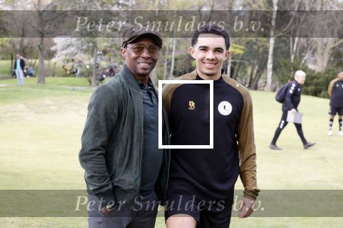 Rotterdam 30 maart 2022
Voetgolf tournooi van Life after Footbaal LAF op golfbaan SEVE in Rotterdam. Regi Blinker en zijn zoon