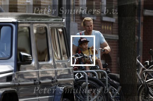 Amsterdam 13 juli 2022
Rick paul Mulligen met zijn dochter op de fiets in Amsterdam zuid