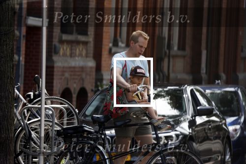 Amsterdam 13 juli 2022
Rick paul Mulligen met zijn dochter op de fiets in Amsterdam zuid