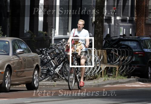 Amsterdam 13 juli 2022
Rick paul Mulligen met zijn dochter op de fiets in Amsterdam zuid