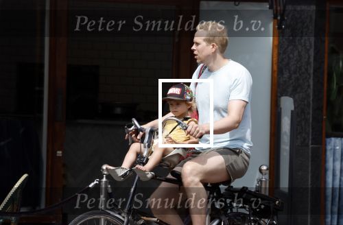 Amsterdam 13 juli 2022
Rick paul Mulligen met zijn dochter op de fiets in Amsterdam zuid