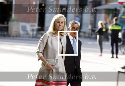 Den Haag 20 juni 2022
Diner met Prins Hendrik en Prinses Mary van Denemarken en Koning Willem Alexander en Koningin Maxima in de grote kerk . Sigrid Kaag met haar man Anis al Qaq