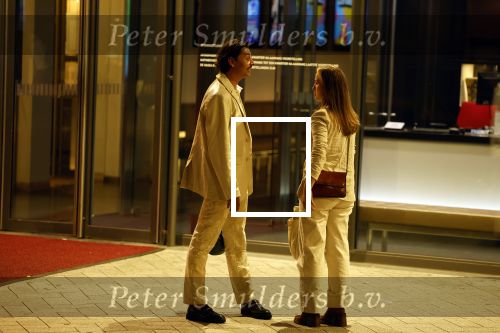Amsterdam 12 juli 2022
Stefano Keizers met (een) vriendin voor de deur van Het nieuwe deLamar theater.