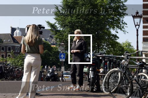 Amsterdam 23 juni 2023
Bridget Maasland tijdens opnames voor het perfecte plaatje.
