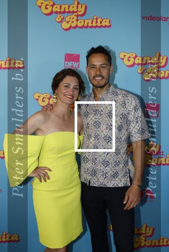 Amsterdam 276 juni 2023
Premiere Candy en Bonita in Pathe de Munt . Nienke Romer is de regisseur.
Fockeline Ouwerkerk met partner