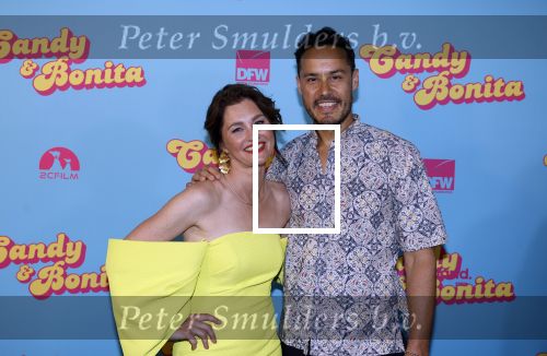 Amsterdam 276 juni 2023
Premiere Candy en Bonita in Pathe de Munt . Nienke Romer is de regisseur.
Fockeline Ouwerkerk met partner