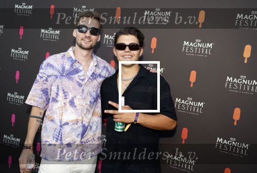 Amsterdam 8 juni 2023
Feestje van Magnum ijsjes . Gio Latooy en Vincent Visser