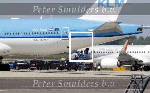 Schiphol 31 mei 2023
Koning Willem Alexander Koningin Mxima en Prinses Amalia vliegen met het regeringsvliegtuig naar Jordanie waar trouwerij van Prins van Jordanie is.