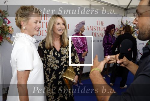 Amsterdam 10 juni 2023
Het 31e Amsterdam diner in AFAS Live tbv het Aidsfonds.
Linda de Mol kwam met Iebele v d Meulen  en werd opgevangen door prinses Mabel .