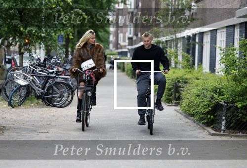 Amsterdam 1 juni 2023
Matthijs de Ligt en zijn vriendin Annekee Molenaar op de fiets in Amsterdam.