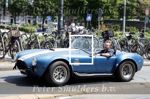 Amsterdam 8 juni 2023
Prins Bernhard in Shelby Cobra cabrio in het centrum van Amsterdam.