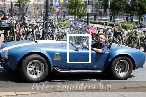 Amsterdam 8 juni 2023
Prins Bernhard in Shelby Cobra cabrio in het centrum van Amsterdam.