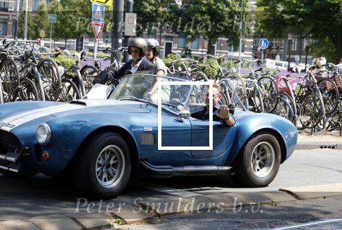 Amsterdam 8 juni 2023
Prins Bernhard in Shelby Cobra cabrio in het centrum van Amsterdam.