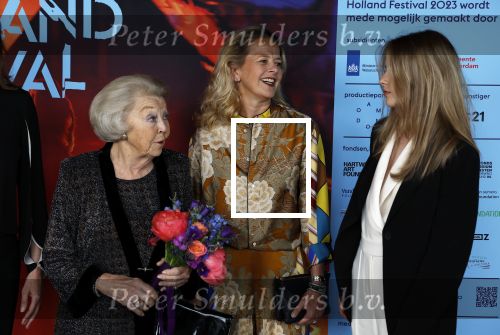 Amsterdam 1 juni 2023
Openingsavond van Holland festival in Amsterdam.
Aanwezig oa Prinses Beatrix Prinses Mabel en haar dochter Zaria.