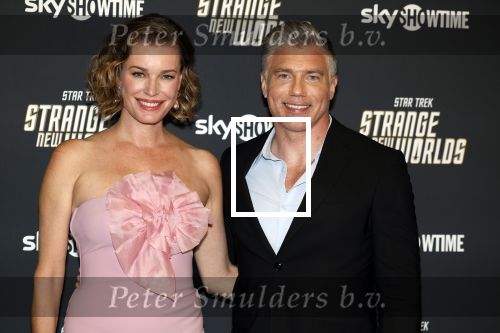 Amsterdam 26 juni 2023
Rebecca Romijn en Anson Mount waren in Nederland ter promotie van de serie Star Trek , Strange New Worlds. De foto\'s zijn gemaakt in het Conservatorium Hotel
