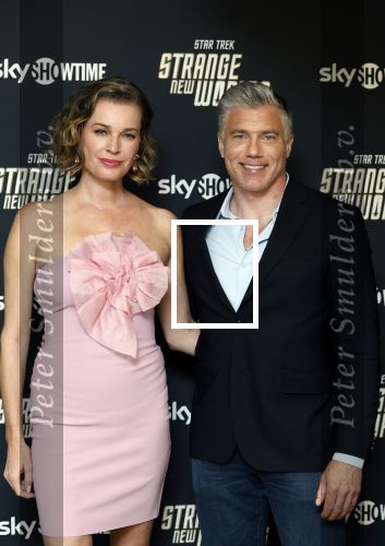Amsterdam 26 juni 2023
Rebecca Romijn en Anson Mount waren in Nederland ter promotie van de serie Star Trek , Strange New Worlds. De foto\'s zijn gemaakt in het Conservatorium Hotel