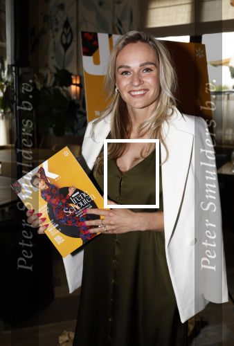 Amsterdam 12 juni 2024
Presentatie Cover JFK met daarop Irene Schouten in Hotel Vessel  . Irene is Zwanger.