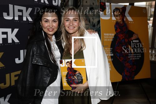 Amsterdam 12 juni 2024
Presentatie Cover JFK met daarop Irene Schouten in Hotel Vessel  . Irene is Zwanger. Irene met stylist Graziella Ferraro