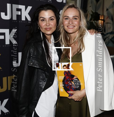 Amsterdam 12 juni 2024
Presentatie Cover JFK met daarop Irene Schouten in Hotel Vessel  . Irene is Zwanger. Irene met stylist Graziella Ferraro