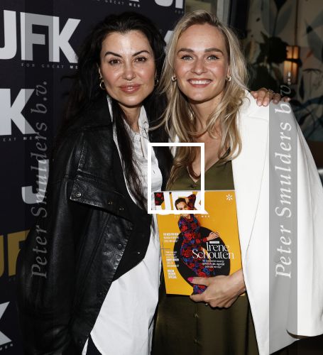 Amsterdam 12 juni 2024
Presentatie Cover JFK met daarop Irene Schouten in Hotel Vessel  . Irene is Zwanger. Irene met stylist Graziella Ferraro