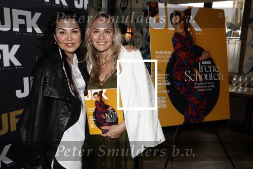 Amsterdam 12 juni 2024
Presentatie Cover JFK met daarop Irene Schouten in Hotel Vessel  . Irene is Zwanger. Irene met stylist Graziella Ferraro
