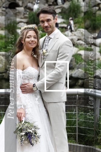 Arnhem 27 mei 2024
Trouwen Robbert de Nijs en zijn vrouw Sharon in Burgers Zoo. Zijn vader Rob de Nijs en moeder Belinda Meuldijk waren de getuigen .