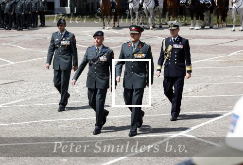 Amersfoort 18 juni 2023
Koning Willem Alexander en Prinses Amalia aanwezig bij de nieuwe standaard die overhandigt zal worden aan het Regiment Huzaren Prinses Catharina-Amalia op de Prins Bernhardkazerne. Het is de eerste keer nadat Prinses Amalia haar arm gebroken heeft na val van het paard .