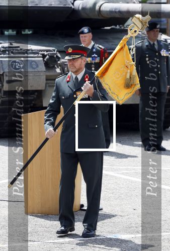 Amersfoort 18 juni 2023
Koning Willem Alexander en Prinses Amalia aanwezig bij de nieuwe standaard die overhandigt zal worden aan het Regiment Huzaren Prinses Catharina-Amalia op de Prins Bernhardkazerne. Het is de eerste keer nadat Prinses Amalia haar arm gebroken heeft na val van het paard .