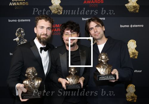 Amsterdam 2 juni 2025
Uitreiking Buma prijzen in de schouwburg van Amsterdam. Mathias Janmaat Will Knox en Reynard Bargmann