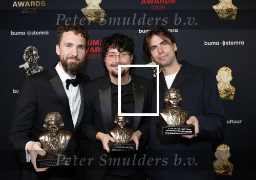 Amsterdam 2 juni 2025
Uitreiking Buma prijzen in de schouwburg van Amsterdam. Mathias Janmaat Will Knox en Reynard Bargmann