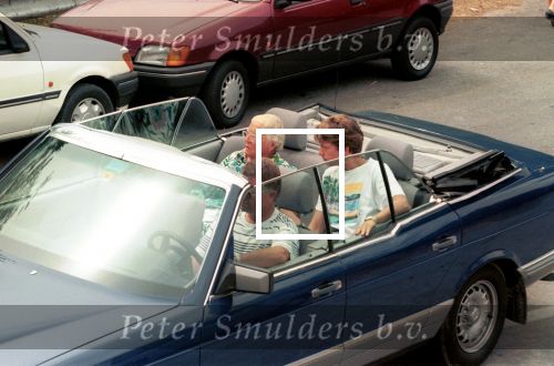Porte Ercole 27 Juli 1996
Prinses Juliana rijdend met haar kleinzoon Prins Floris in een Mercedes Cabrio
