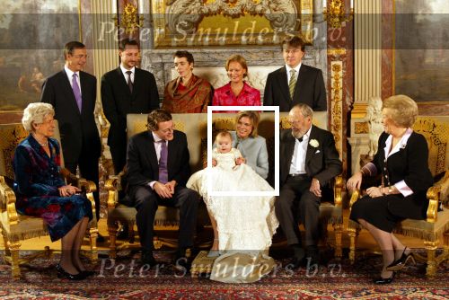 Apeldoorn 15 december 2002

Doop prinses Eloise , Aanwezig Koningin Beatrix, Prins Willem Alexander, Maxima , Prins Friso, Mabel wisse Smit, Prinses Cristina, Prinses Juliana, Pieter v Vollenhoven Prinses Margriet,  Prins Bernhard, Eef Brouwer, Tjeenk Willink, Laurens Jan Brinkhorst, Wim Kok  Jan Peter Balkenende.Prins Haakon en Mette Marit
Prins v Luxemburg Trijntje Oosterhuis met vader
Peter Smulders bv