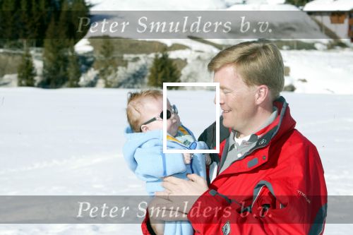 Lech 17 maart 2004
Prinses Maxima, Prins Willem Alexander en  Prinses Amalia   in Lech.  
Peter Smulders bv