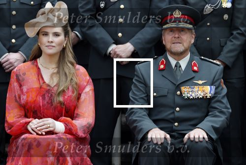 Amersfoort 18 juni 2023
Koning Willem Alexander en Prinses Amalia aanwezig bij de nieuwe standaard die overhandigt zal worden aan het Regiment Huzaren Prinses Catharina-Amalia op de Prins Bernhardkazerne. Het is de eerste keer nadat Prinses Amalia haar arm gebroken heeft na val van het paard .