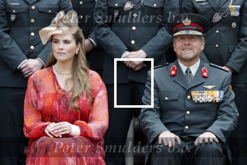 Amersfoort 18 juni 2023
Koning Willem Alexander en Prinses Amalia aanwezig bij de nieuwe standaard die overhandigt zal worden aan het Regiment Huzaren Prinses Catharina-Amalia op de Prins Bernhardkazerne. Het is de eerste keer nadat Prinses Amalia haar arm gebroken heeft na val van het paard .