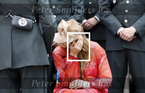 Amersfoort 18 juni 2023
Koning Willem Alexander en Prinses Amalia aanwezig bij de nieuwe standaard die overhandigt zal worden aan het Regiment Huzaren Prinses Catharina-Amalia op de Prins Bernhardkazerne. Het is de eerste keer nadat Prinses Amalia haar arm gebroken heeft na val van het paard .