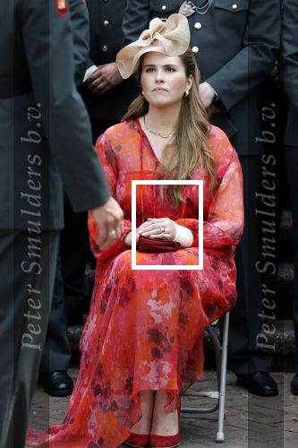 Amersfoort 18 juni 2023
Koning Willem Alexander en Prinses Amalia aanwezig bij de nieuwe standaard die overhandigt zal worden aan het Regiment Huzaren Prinses Catharina-Amalia op de Prins Bernhardkazerne. Het is de eerste keer nadat Prinses Amalia haar arm gebroken heeft na val van het paard .