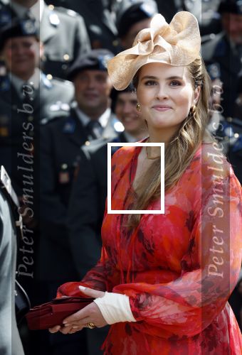 Amersfoort 18 juni 2023
Koning Willem Alexander en Prinses Amalia aanwezig bij de nieuwe standaard die overhandigt zal worden aan het Regiment Huzaren Prinses Catharina-Amalia op de Prins Bernhardkazerne. Het is de eerste keer nadat Prinses Amalia haar arm gebroken heeft na val van het paard .
