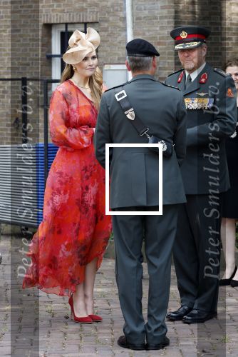 Amersfoort 18 juni 2023
Koning Willem Alexander en Prinses Amalia aanwezig bij de nieuwe standaard die overhandigt zal worden aan het Regiment Huzaren Prinses Catharina-Amalia op de Prins Bernhardkazerne. Het is de eerste keer nadat Prinses Amalia haar arm gebroken heeft na val van het paard .
