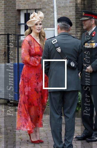 Amersfoort 18 juni 2023
Koning Willem Alexander en Prinses Amalia aanwezig bij de nieuwe standaard die overhandigt zal worden aan het Regiment Huzaren Prinses Catharina-Amalia op de Prins Bernhardkazerne. Het is de eerste keer nadat Prinses Amalia haar arm gebroken heeft na val van het paard .