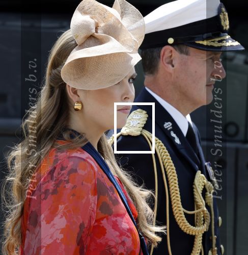 Amersfoort 18 juni 2023
Koning Willem Alexander en Prinses Amalia aanwezig bij de nieuwe standaard die overhandigt zal worden aan het Regiment Huzaren Prinses Catharina-Amalia op de Prins Bernhardkazerne. Het is de eerste keer nadat Prinses Amalia haar arm gebroken heeft na val van het paard .