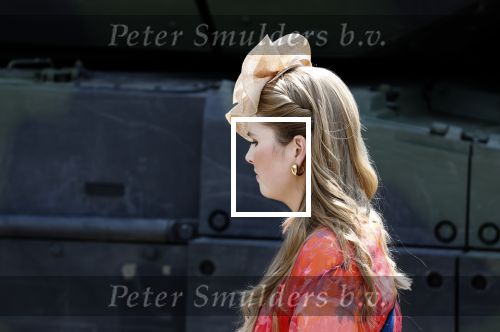 Amersfoort 18 juni 2023
Koning Willem Alexander en Prinses Amalia aanwezig bij de nieuwe standaard die overhandigt zal worden aan het Regiment Huzaren Prinses Catharina-Amalia op de Prins Bernhardkazerne. Het is de eerste keer nadat Prinses Amalia haar arm gebroken heeft na val van het paard .