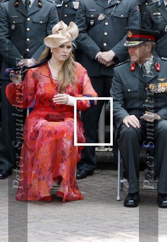 Amersfoort 18 juni 2023
Koning Willem Alexander en Prinses Amalia aanwezig bij de nieuwe standaard die overhandigt zal worden aan het Regiment Huzaren Prinses Catharina-Amalia op de Prins Bernhardkazerne. Het is de eerste keer nadat Prinses Amalia haar arm gebroken heeft na val van het paard .