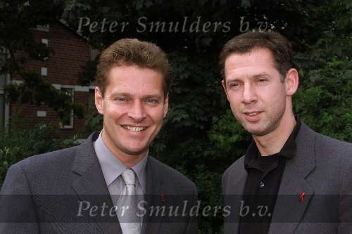Amsterdam 04-07-1999
Amsterdam-diner t.b.v het aids-fonds.
Albert Verlinde met Onno Hoes