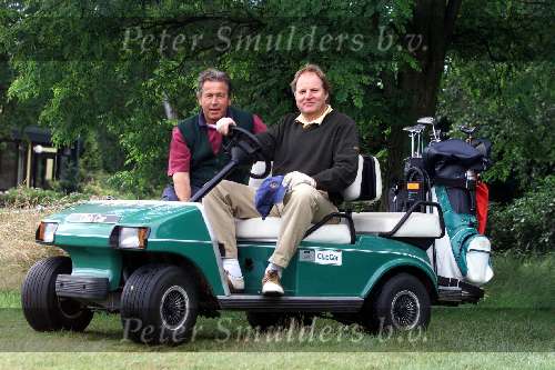 Hilversum 28 juni 1999
Persconferentie Dutch Open TNT 1999 bij de Hilversumsche Golfclub
Otto Lenselink en Andreas v d Schaaf