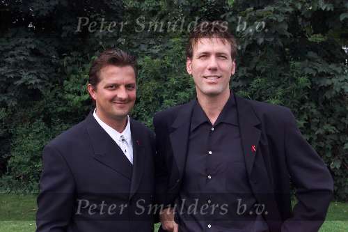 Amsterdam 04 Juli 1999
Amsterdam-diner t.b.v het aids-fonds.
Hans Schiffers met vriend.