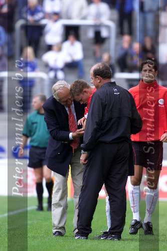 Genk 29 juli 2000
Genk-PSV 0-1
Carel v d Brekel met Kevin Hofland en Mart vd Heuvel