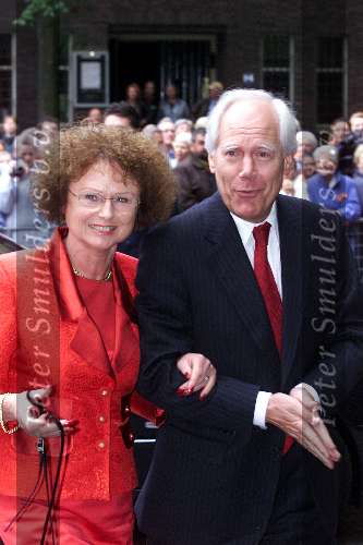 Utrecht 8 juli 2000
Trouwen  Prins Bernhard Jr en Annette Sekreve in domtoren in Utrecht.
Eef Brouwers met vrouw