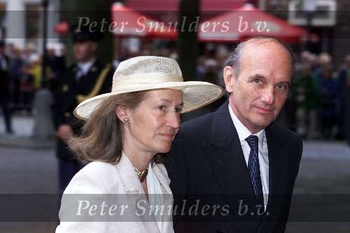 Utrecht 8 juli 2000
Trouwen  Prins Bernhard Jr en Annette Sekreve in domtoren in Utrecht.
Frank Houben met vrouw